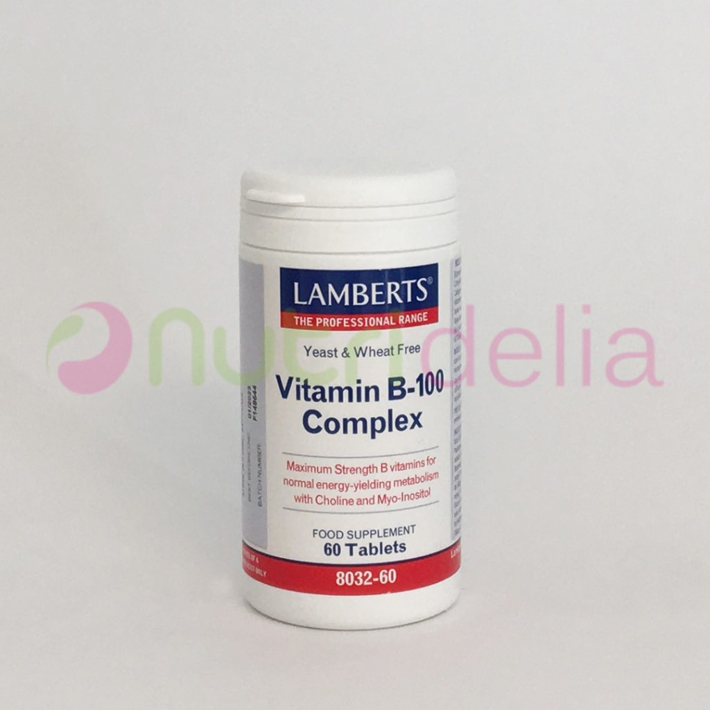 VITAMINA B-100 COMPLEX 60 Comprimidos LAMBERTS – Nutridelia