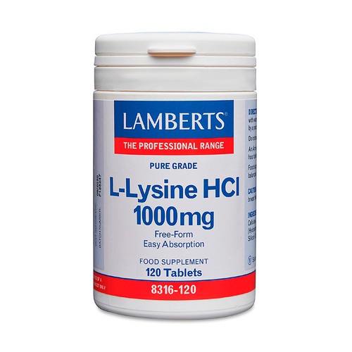 L-LISINA HC1 1000MG 120 COMPRIMIDOS LAMBERTS