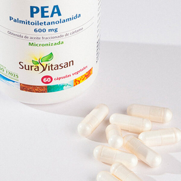 PEA Palmitoiletanolamida 600mg 60 Cápsulas Vegetales. SURA VITASAN - Imagen 3