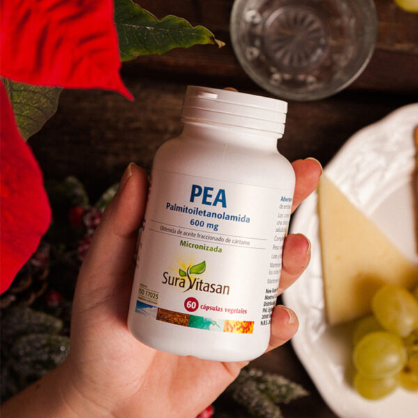 PEA Palmitoiletanolamida 600mg 60 Cápsulas Vegetales. SURA VITASAN - Imagen 2