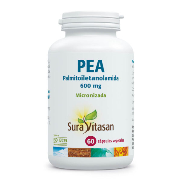 PEA Palmitoiletanolamida 600mg 60 Cápsulas Vegetales. SURA VITASAN
